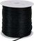 1.5mm x 50 Yards Black Nylon Cord Satin String for Bracelet Jewelry Making Rattail Macrame Waxed Trim Cord Necklace Bulk Beading Thread Kumihimo Chinese Knot Craft